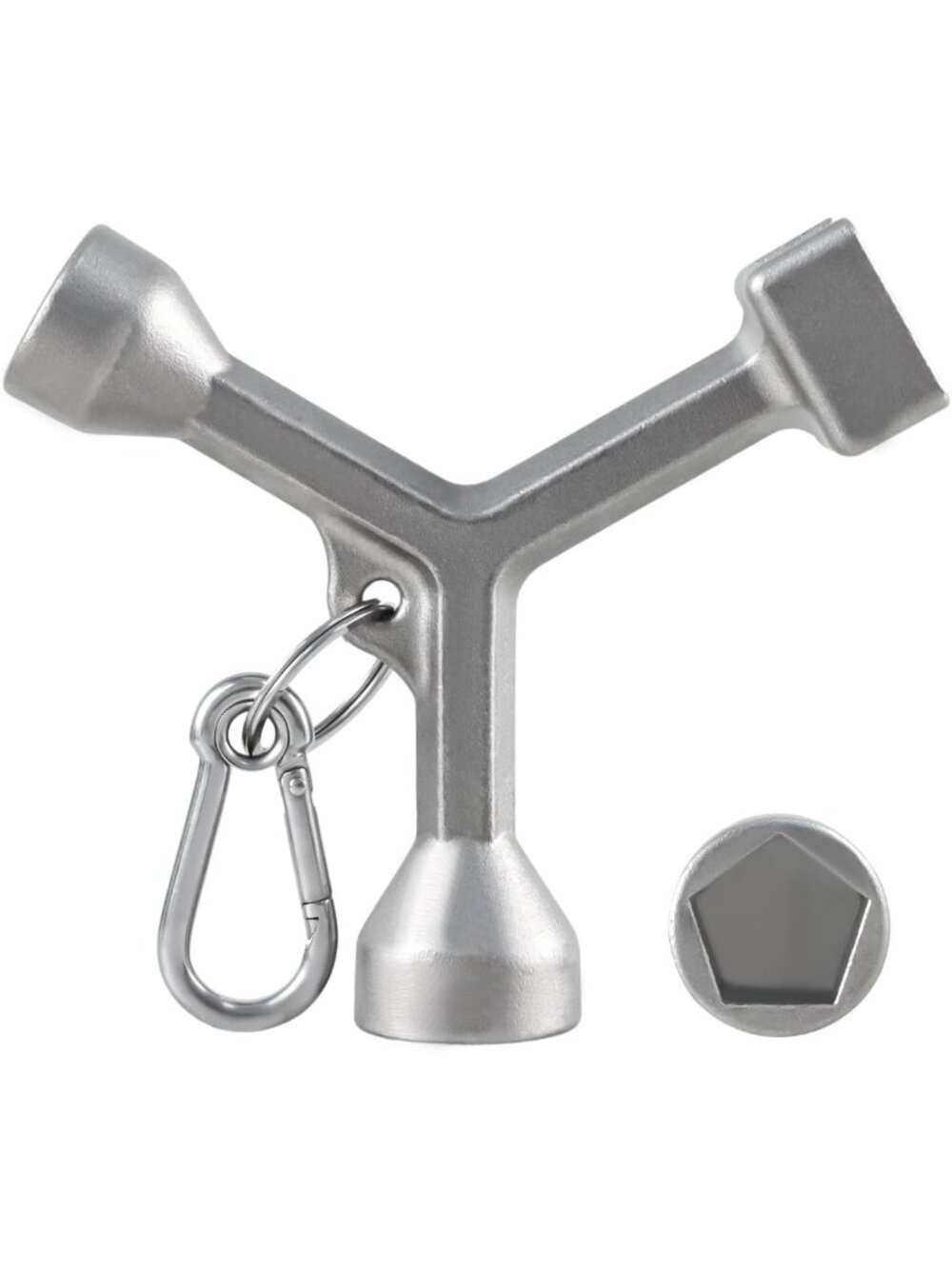 Water Meter Key Wrench for Curb Box, Pentagon Nut Tool for Valve Shut Off